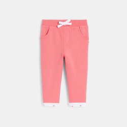 بنطال رياضي للجري من الصوف الناعم، باللون الوردي للفتيات